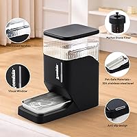 Vista 4 de Automatic Dog Water Dispenser 11L with Stainless Steel Bowl, Gravity Extra Large Capacity Water Bowl for Large-Sized Dogs, 3 Gallon Pet Waterer 100%