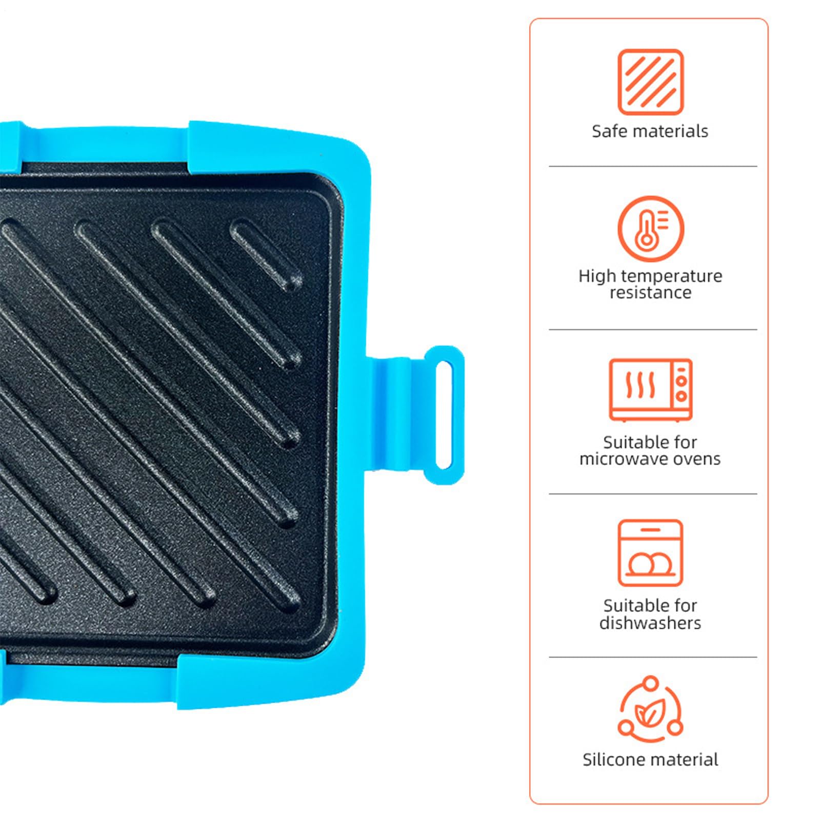 Pressa per panini - Tostapane per sandwich per microonde portatile da 6,5 pollici con rivestimento antiaderente | Macchina per formaggi con griglia in silicone, fornello snack resistente al calore per