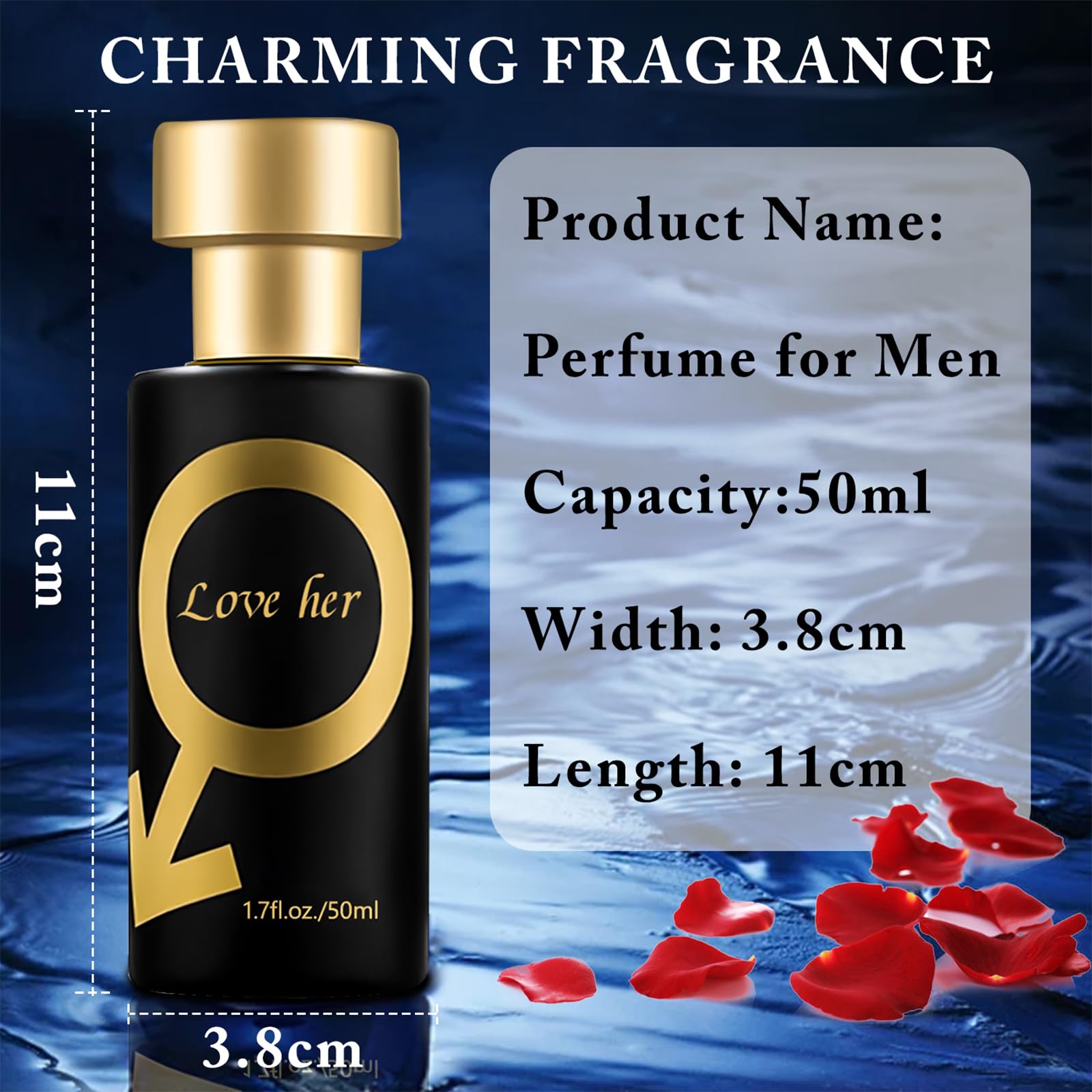 Pheromone - Profumo da uomo, 50 ml, profumo da uomo, profumo di feromone, profumo con feromoni