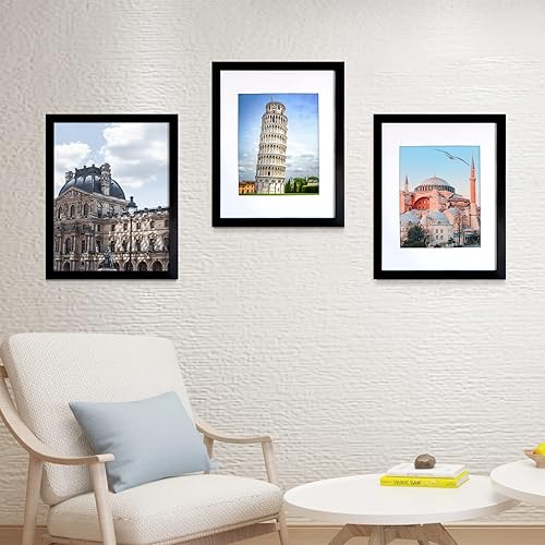 Miniatura 4 de SESEAT Juego de 10 portarretratos de 11 x 14 pulgadas, para fotos de 8 x 10 pulgadas con paspartú o impresiones de 11 x 14 pulgadas sin paspartú,