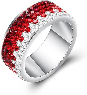 Cubic Zirconia Cz Eternity Engagement Wedding Band Ring, 18k Gold Plated Stackable Ladies Band Ring,3/4/5/8/12mm