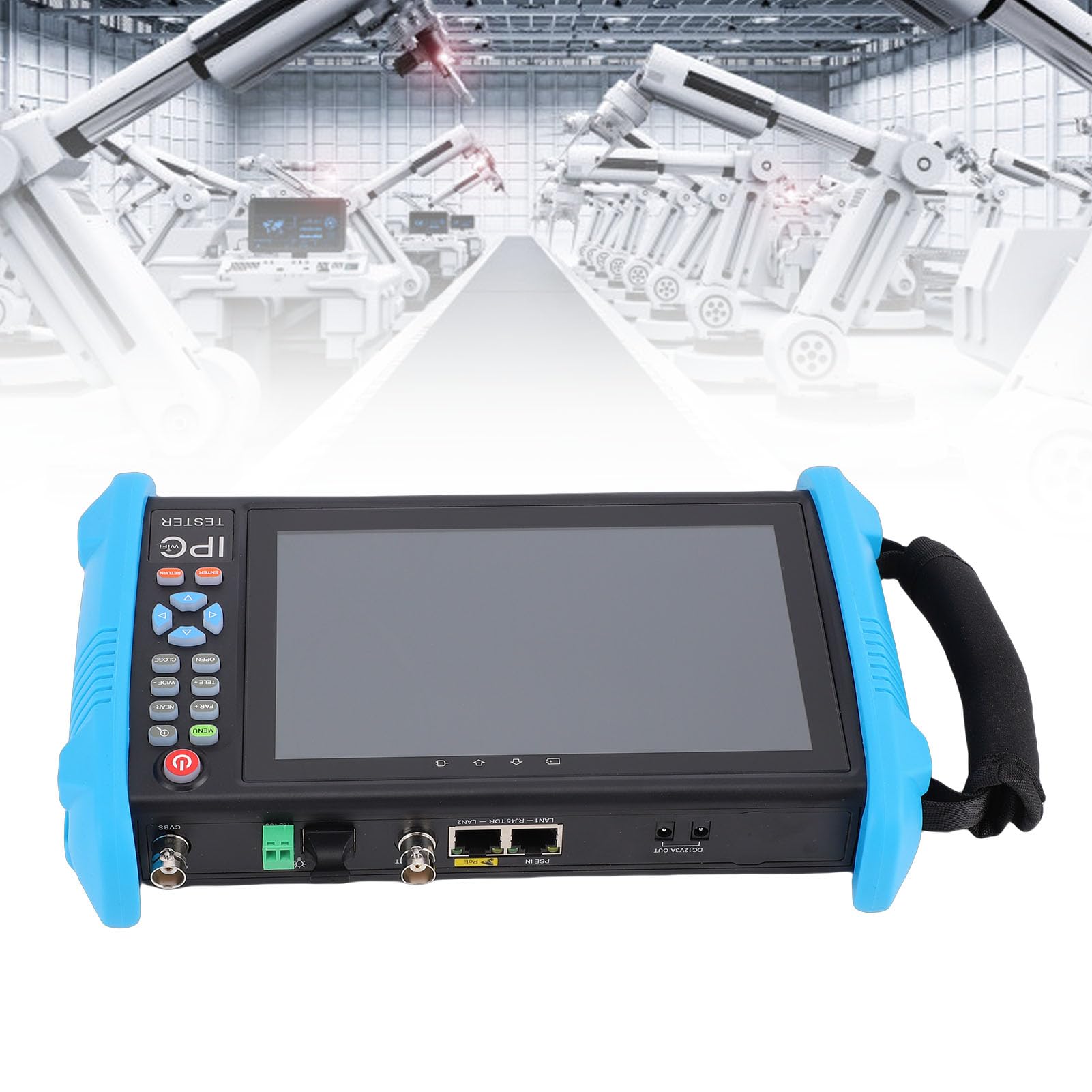 IP Kamera Tester 1080P CCTV Tester HDMI Tester mit 7 Zoll IPS Touchscreen CCTV CVBS Analog Tester mit POE/WIFI/8G-TF-Karte/HDMI-Ausgang/RJ45 TDR/Dual Window Test/Firmware(IPC-9800-Plus)