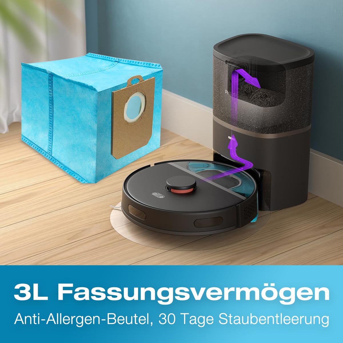 ZZ-Clan - 10 Sacchetti Per Aspirapolvere Adatti Per Philips XD3100 3000Series ( 2 Filtri) - Micropile A 5 Strati - Migliori Prestazioni - Foto 3