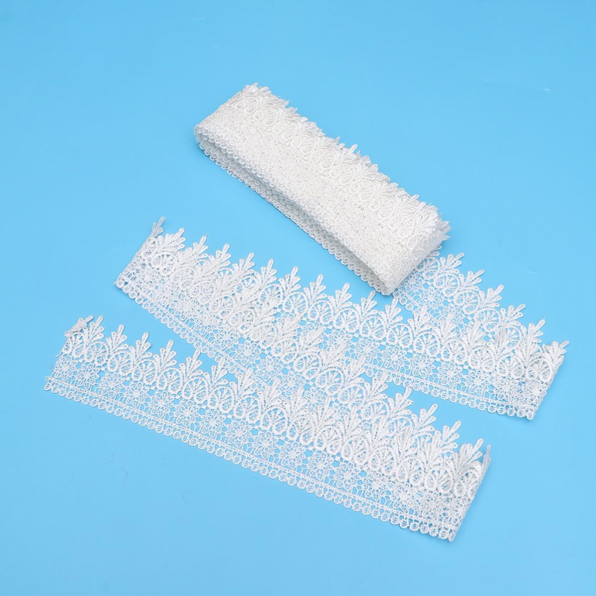 DIY Handmade Cloth Accessories Embroidery Lace Trimming 9.5cm White Roll