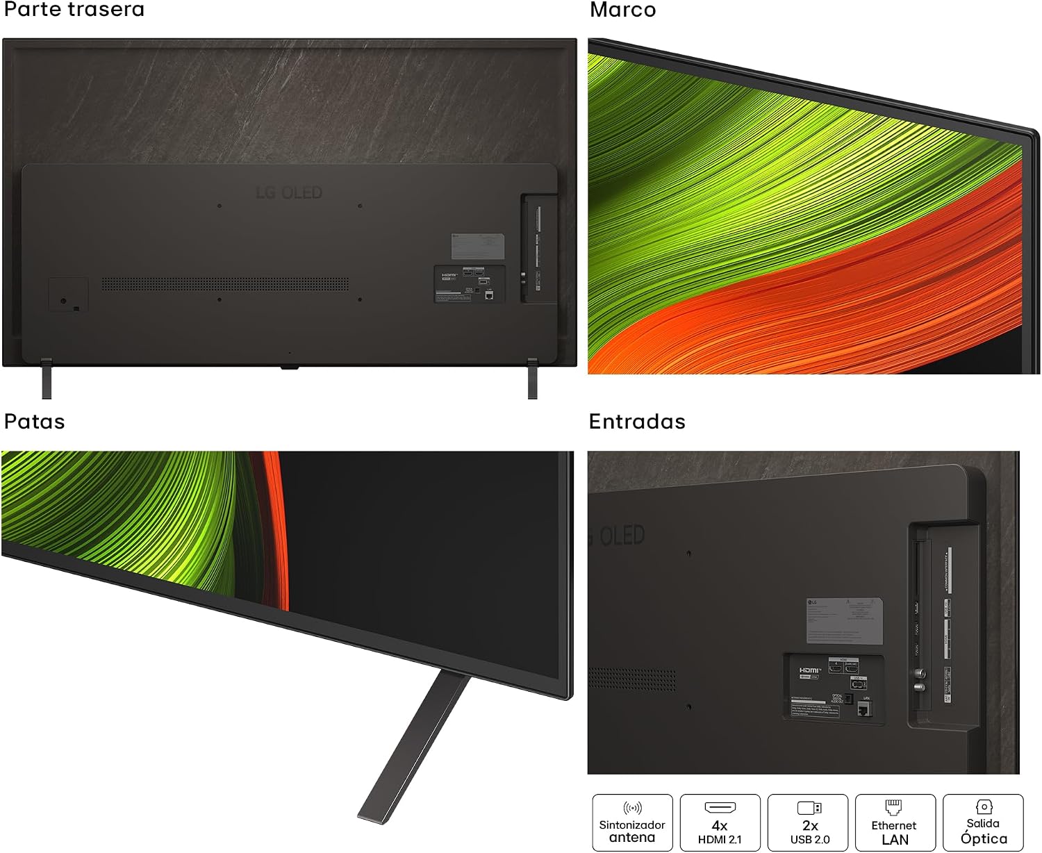 LG OLED55B56LA – TV 55″, OLED 4K, Smart TV AI B5, WebOS 25, Super Upscaling, Dolby Vision y Dolby Atmos, AMD FreeSync, Alexa/Google Assistant, Negro 17
