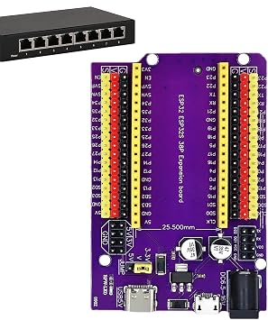 Universal ESP32 Breakout Board - Wi Fi Module, Project Wireless Module | 38 Pin Purple ESP32 S Development Microcontroller, Multifunctional WI Wireless Extension Board for IO T Development