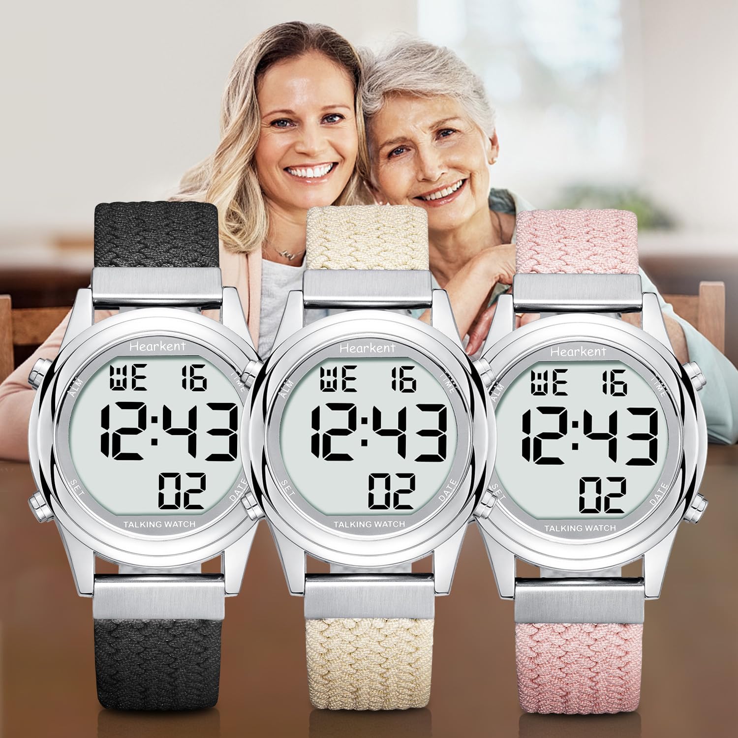 Hearkent Reloj Digital Grande en español para Mujer, fácil de Leer