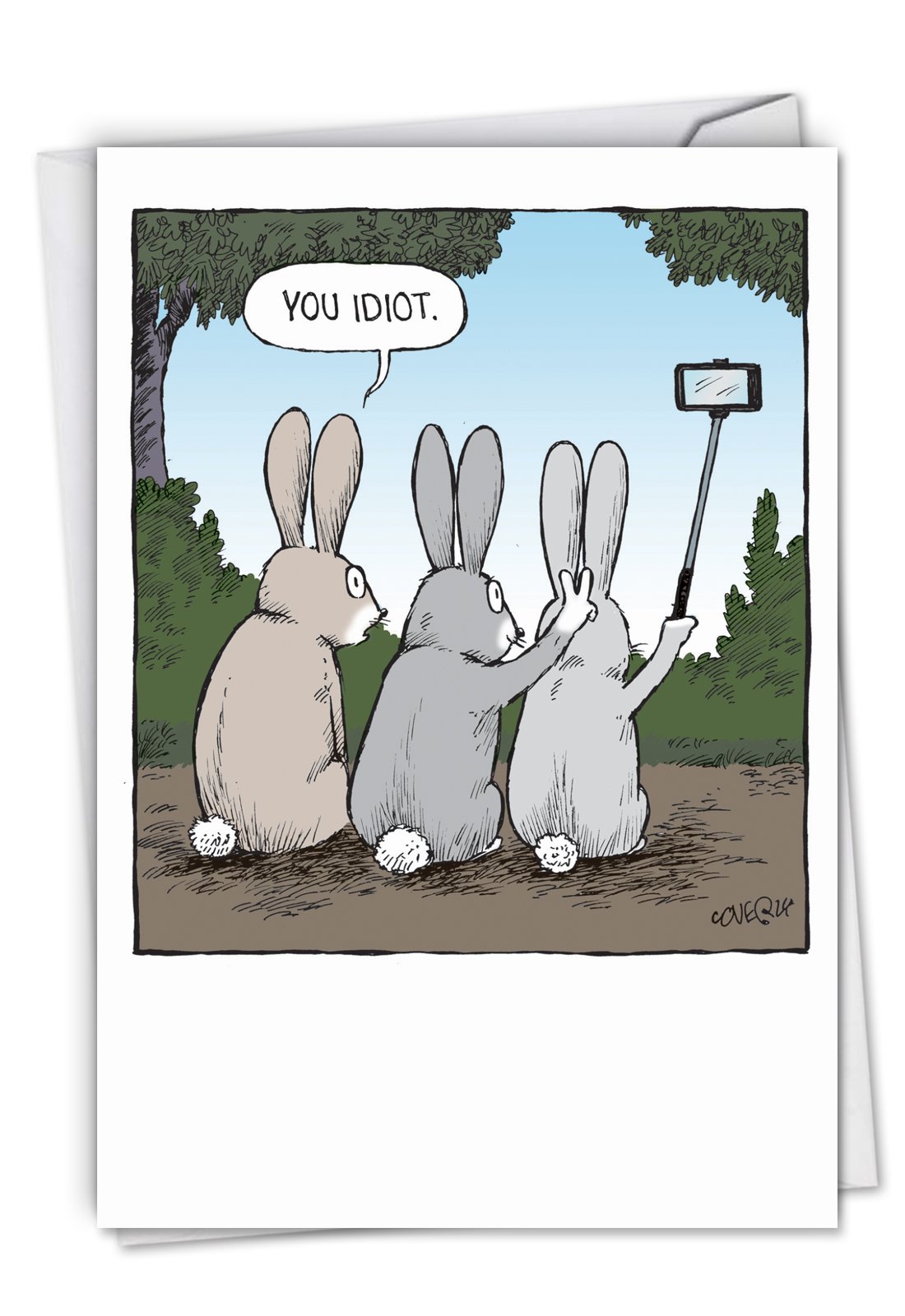 Bunny Selfies Funny Happy Birthday Greeting Card With Envelope 4 63 X 6 75 Inch Rabbit Cartoon Bday Celebration And Congrats Note Card Humorous Animal Stationery Notecard C2750bdg Greeting Cards Amazon Com Au