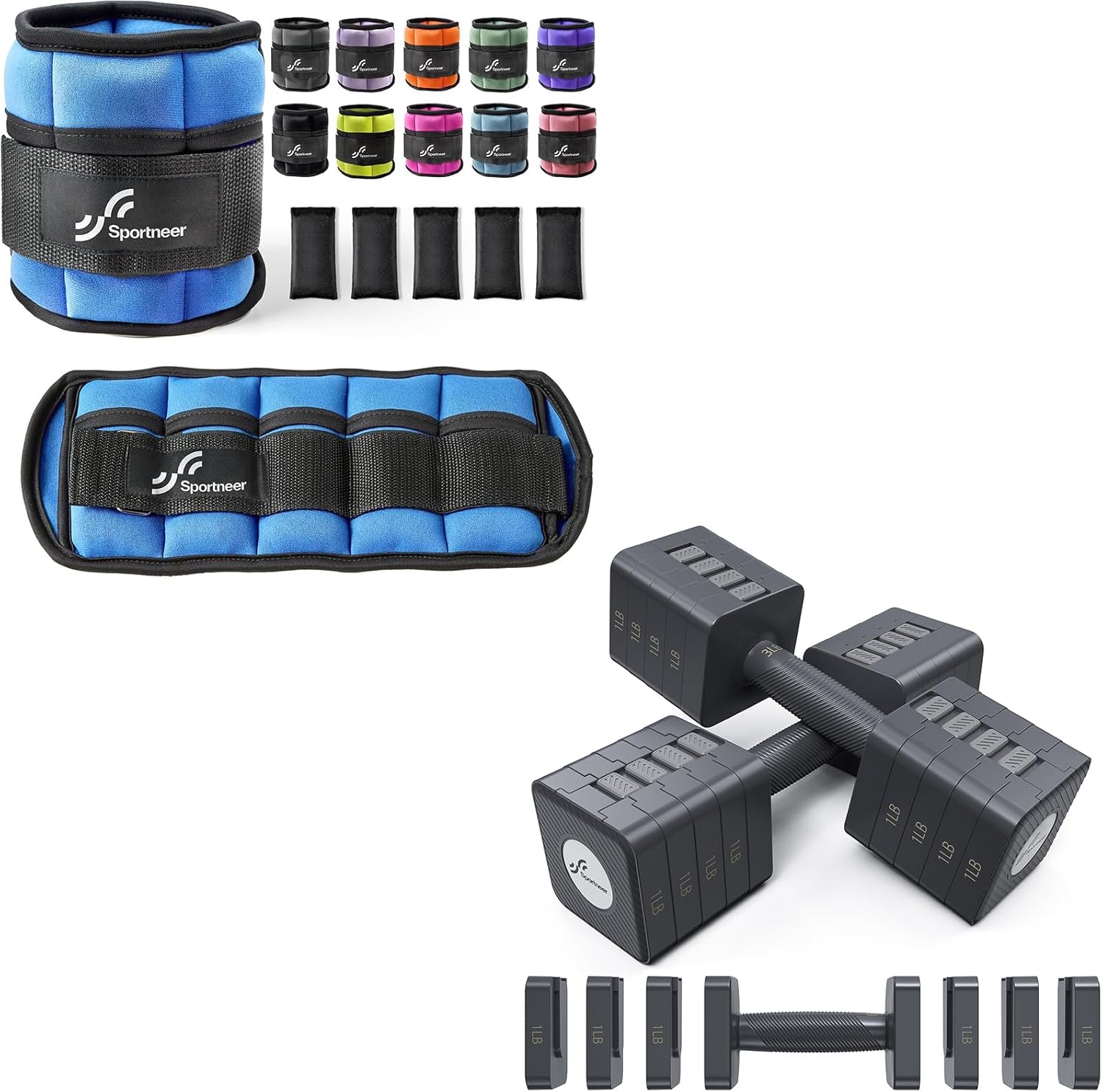 Adjustable Ankle Weights with Dumbbells