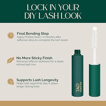 TAD Beauty Pristine Seal - DIY Lash Sealer Used After Adhesive Dries - Lash Bond Finishing Seal that Removes Adhesive Stickiness and Helps DIY Lash Segments Stay Longer During Application Process