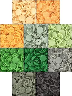 I Like Big Buttons! Starter Pack of 250 Complete KAM Snaps/Plastic Snap Sets for No Sew Fasteners/Cloth Diaper/Sewing/Unpaper Towels/Nappies/Buttons/Mama Pads (Baby Boy Green)