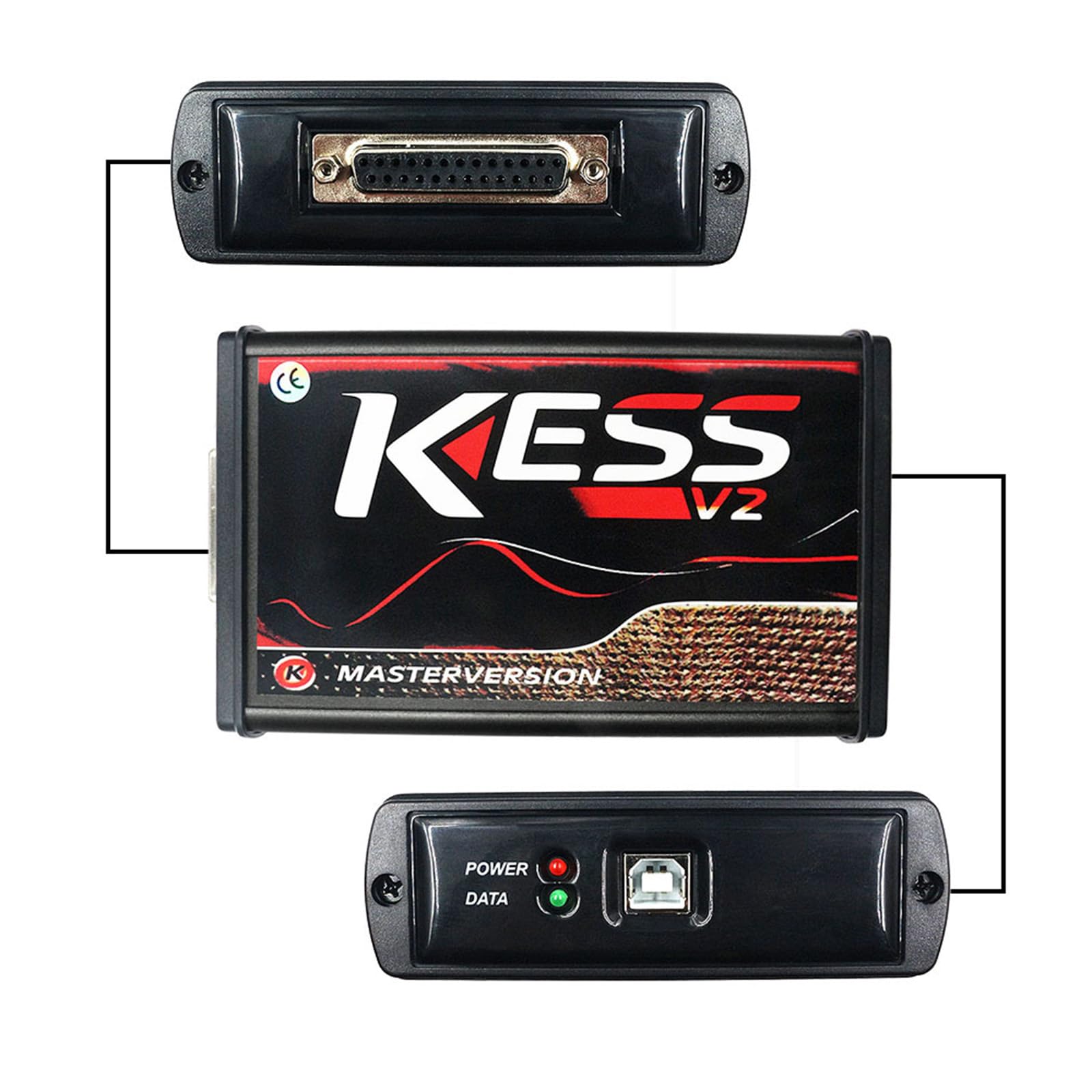 Kess V2, Outil de Diagnostic Automobile V5.017, ECU OBD2 Outil de Programmation Aucune limitation jetons, Compatible avec Toutes Les Marques et protocoles Importants