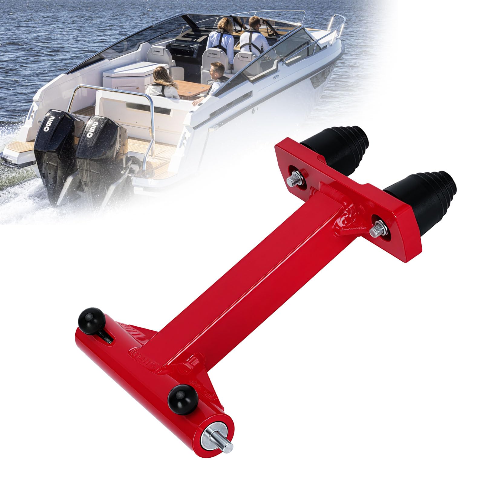 HSOKEW 4-Stroke Transom Saver Motor Tote, Motor Trailering Support Compatible with MERC-Y 75/90/115/200/225/250/300HP & New V6 175HP Engine