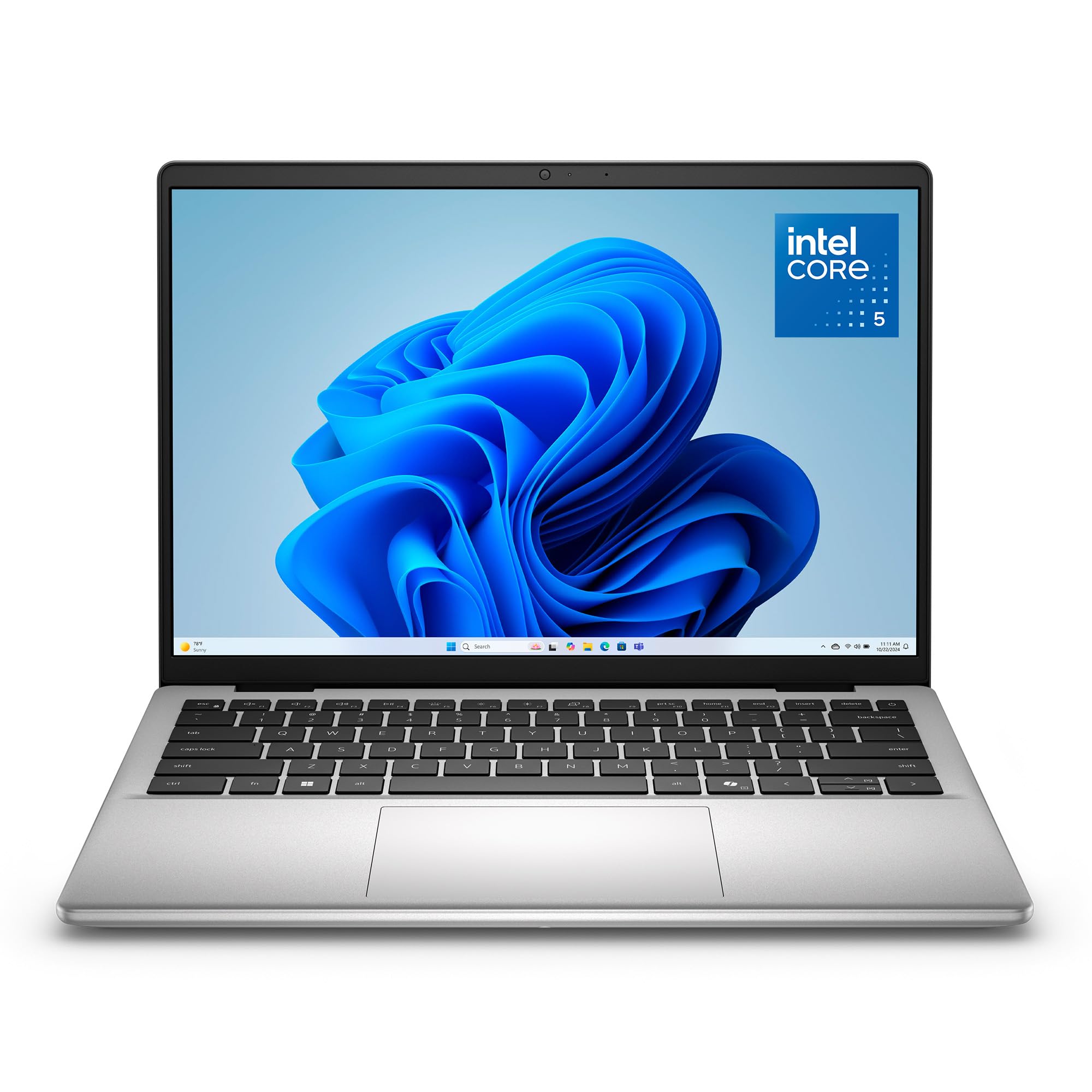 Dell 14 Laptop DC14250 14,0" 2K Display Intel Core 5 120U 16GB RAM 512GB SSD Windows 11 Home Fingerabdrucksensor QWERTZ-Backlit-Keyboard Silber