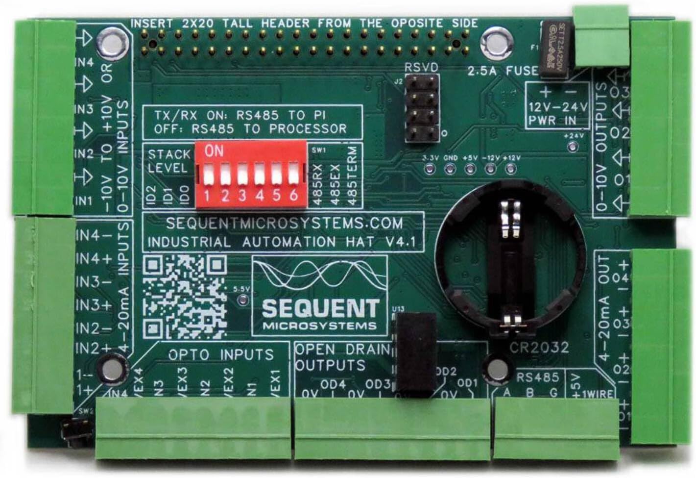Industrial Automation 8-Layer Stackable HAT for Raspberry Pi