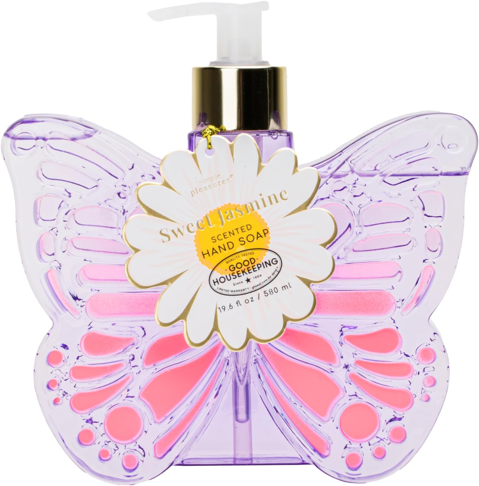 SIMPLE PLEASURES - Gradient Butterfly Shape Soap Dispenser, Cute Hand and Dish Soap Dispenser for Kitchen and Bathroom Decor, Fresh Liquid Soap Dispenser for Washing