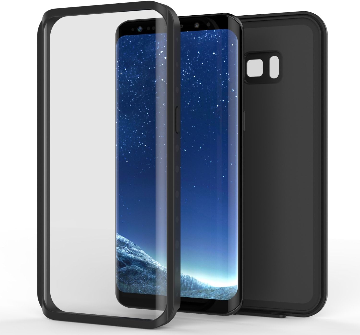 Galaxy S8 Plus Waterproof Case, Punkcase [StudStar Series] [Slim Fit] [IP68 Certified] [Shockproof] [Dirtproof] [Snowproof] Armor Cover for Samsung Galaxy S8 Plus [Black]