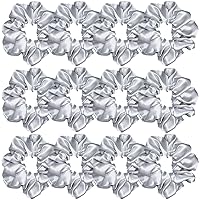 Vista 49 de Sufermoe 12 bandas elásticas para el cabello de seda satinada, color azul surtido de 4.5 pulgadas para mujeres y niñas