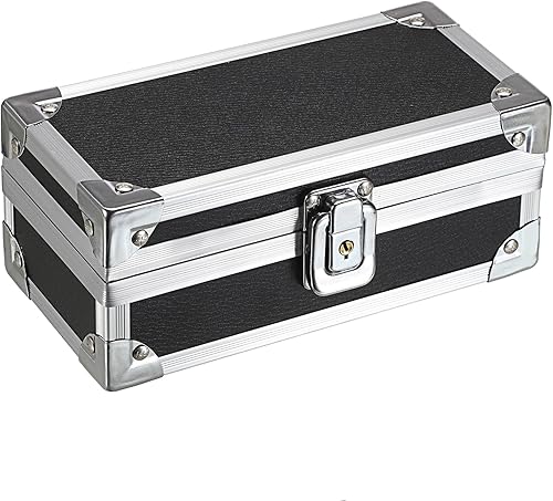 Miniatura 9 de Hipiwe Caja de efectivo con cerradura, caja de dinero de aleación de aluminio para efectivo con cerradura de dinero, bandeja de moneda de una sola