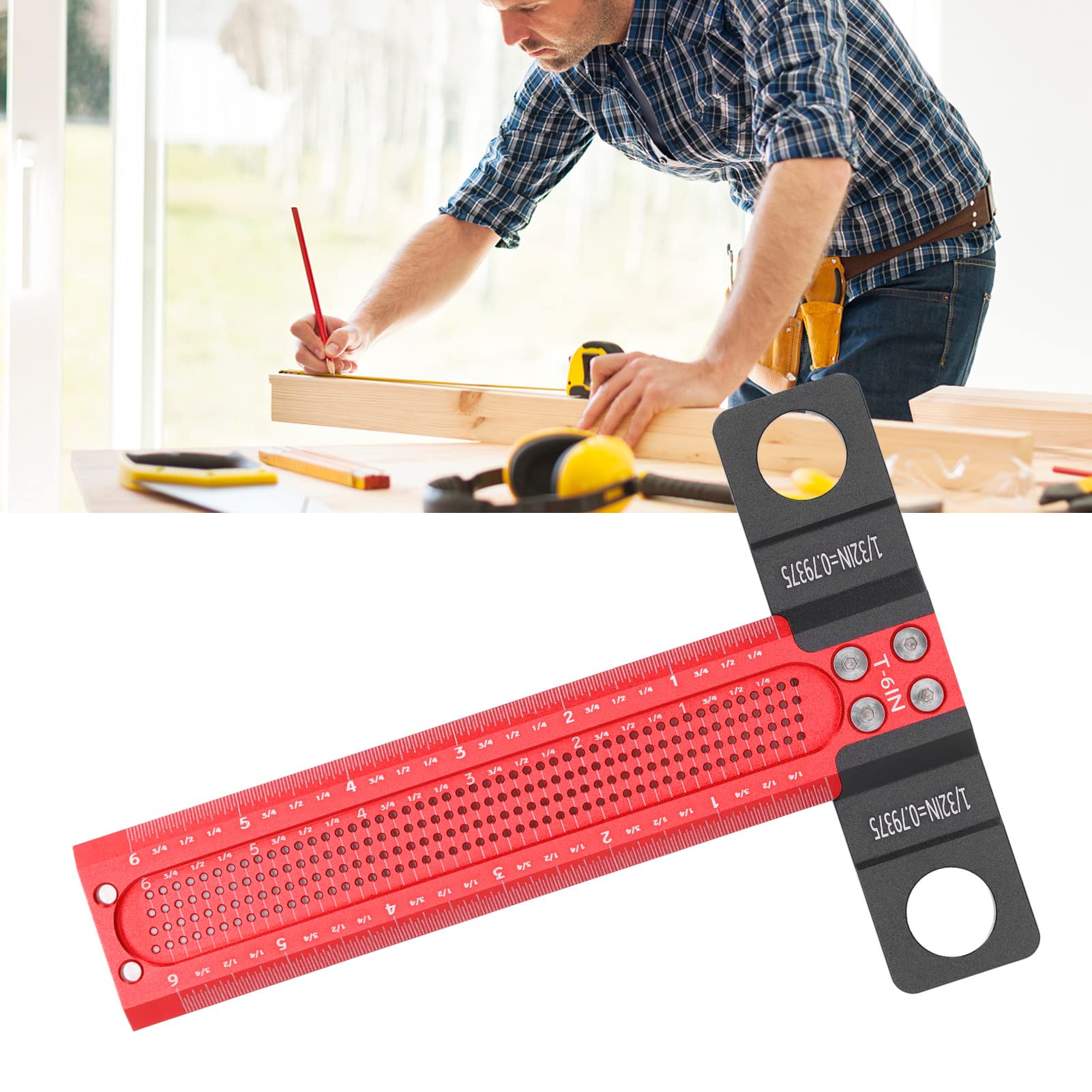 High-Precision T Square Ruler For Woodworking Mark... – Grandado - View #7