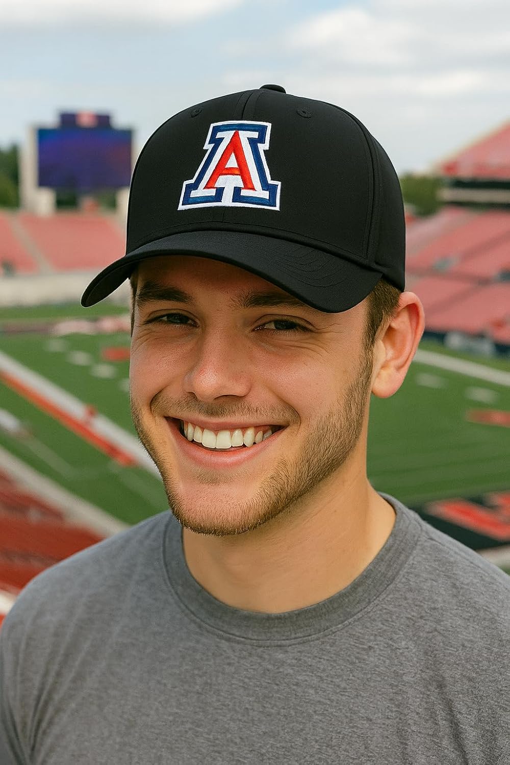 Officially Licensed Arizona University Black MVP Hat Classic Team Logo Adjustable Embroidered Cap