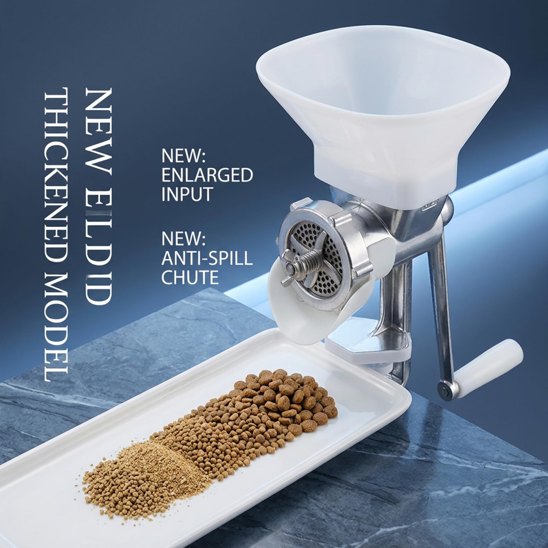 Macchina per pellet efficiente Macchina per pellet da 2 5 mm con doppie lame potenziate Uso domestico Granulatore per mangime per uccelli Conigli Gatti e cani