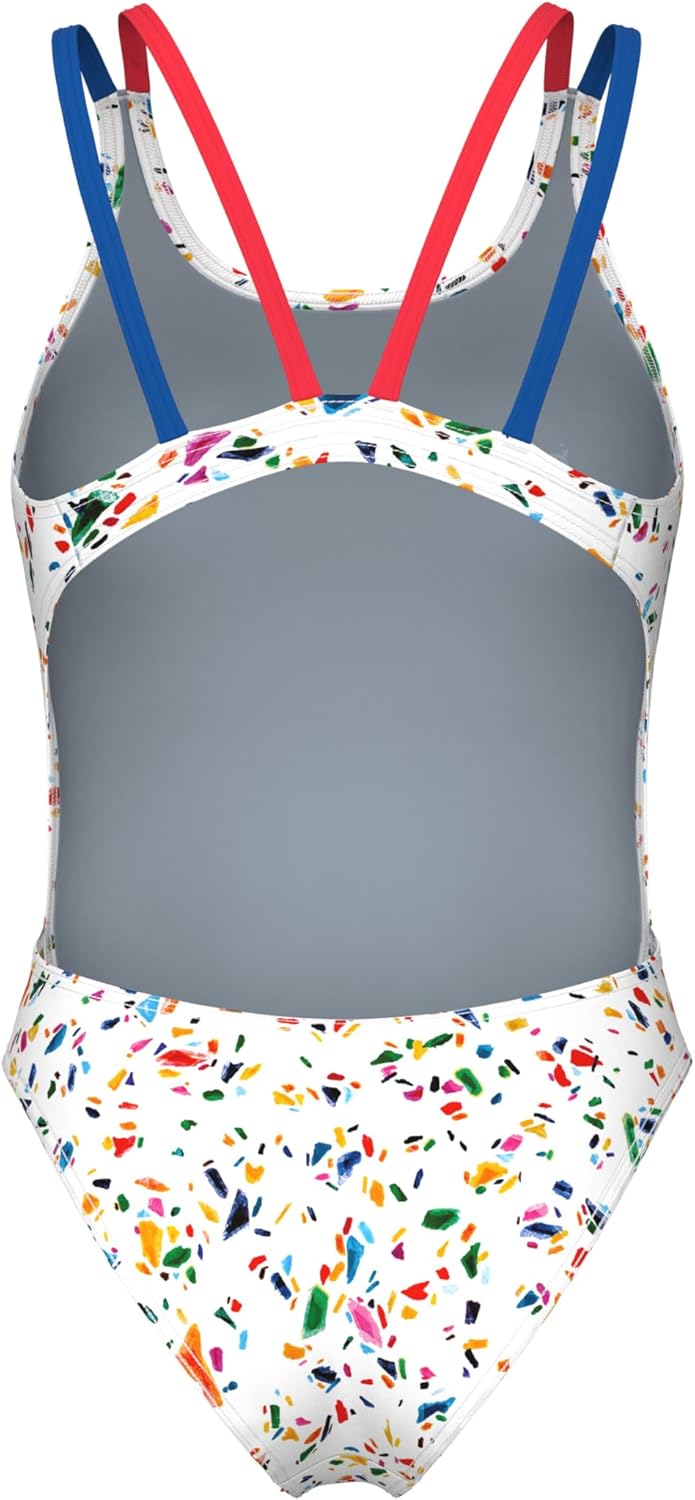 Arena Womens Arena Women’s Performance Confetti Swim Tech Multi Back One Piece Swimsuit