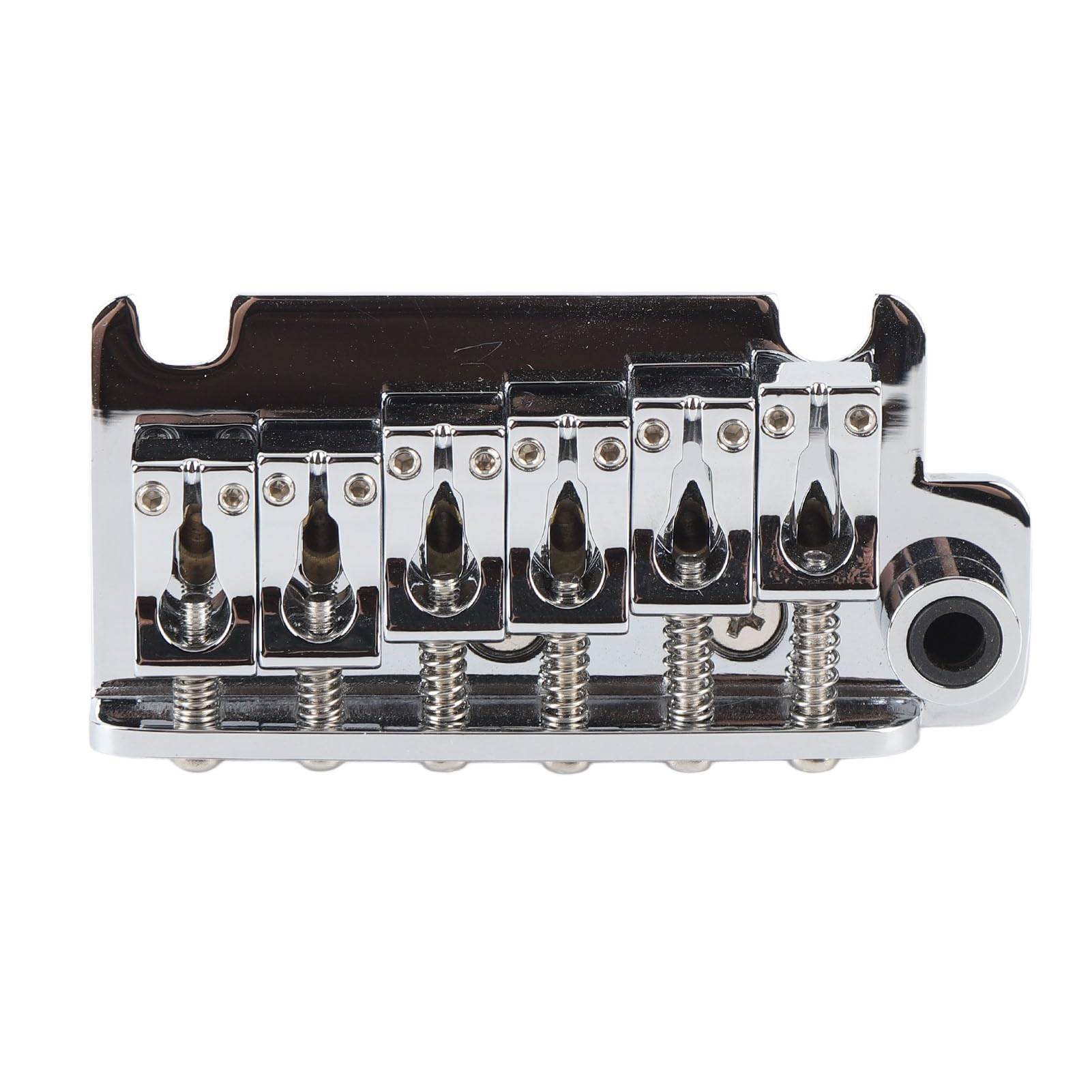 Fabater Mostek Tremolo do Gitary Elektrycznej, 6-strunowy Mostek do Gitary z Blokiem z Litego Mosiądzu i Stalowymi Siodełkami, do 6-strunowych Gitar Elektrycznych w Stylu Strat