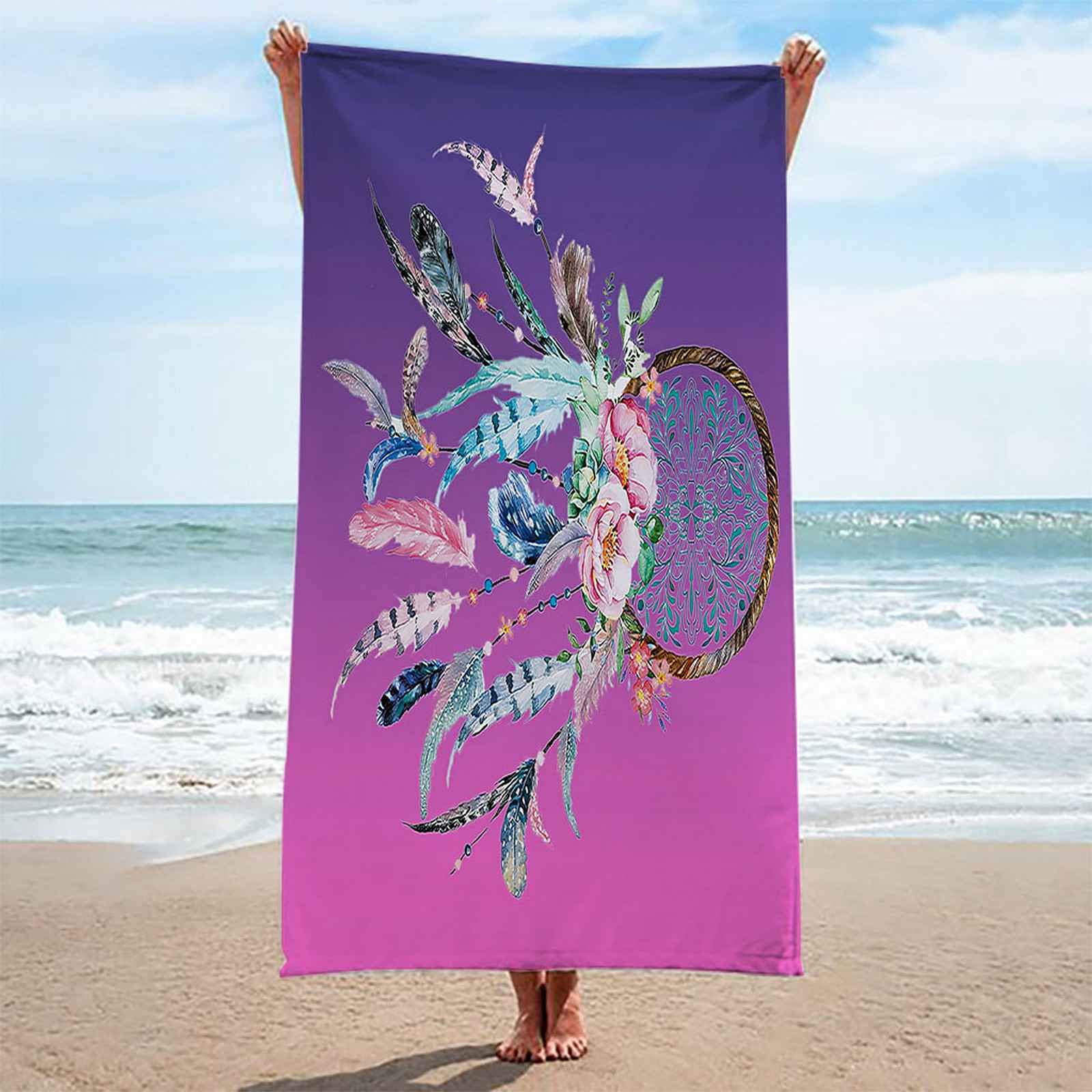 Telo Da Mare 3D Ghirlanda Di Piume Stampato Asciugamano Da Spiaggia 150x200cm Asciugamano Microfibra Grande Antisabbia Leggero Telo Mare Per Sport Piscina Viaggi In Famiglia Vacanze
