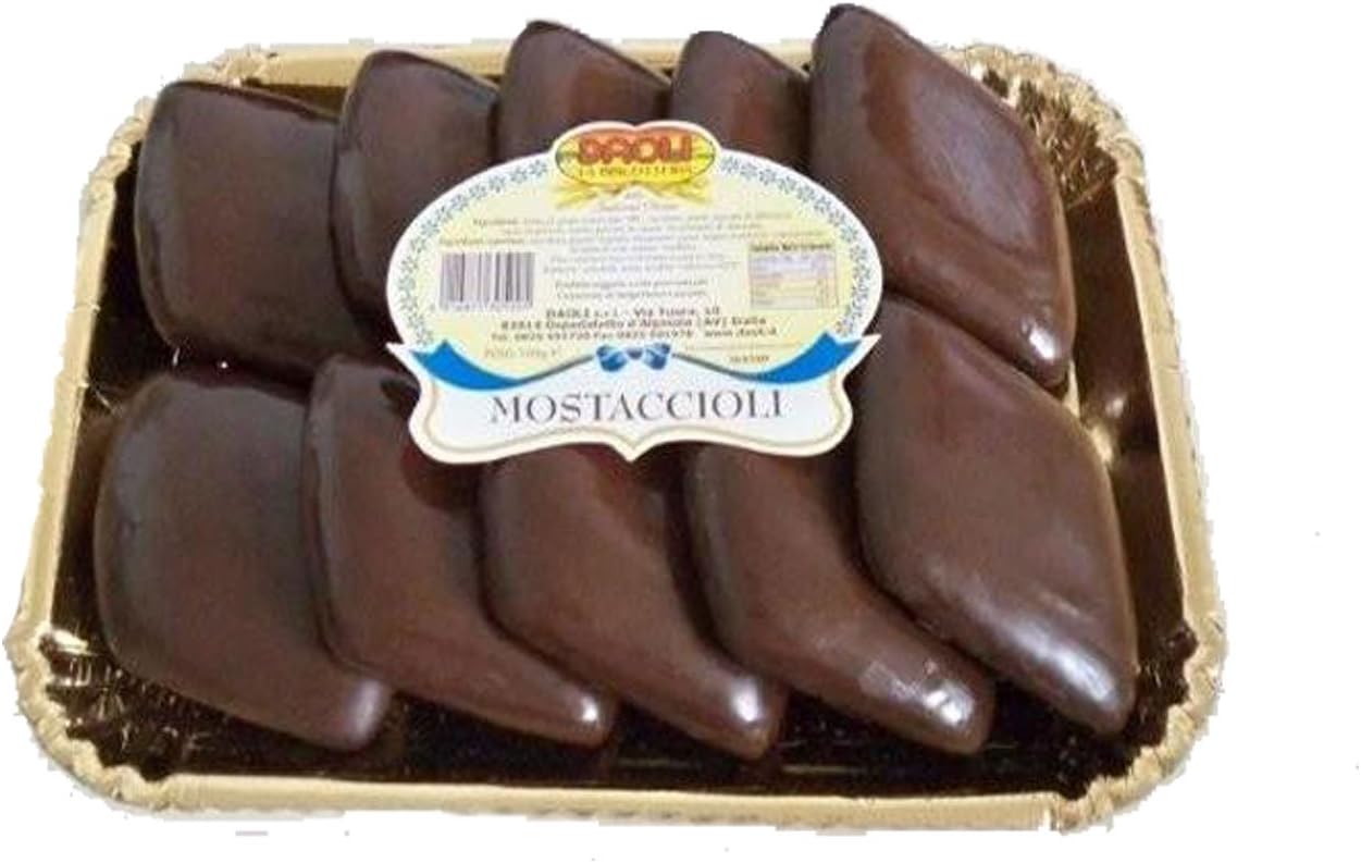 Daoli Mostaccioli - Roccocò - Mostaccioli Stuffed with Chestnuts - 2 Pack Traditional Italian Christmas Cookies - Imported From Italy (Mostaccioli)