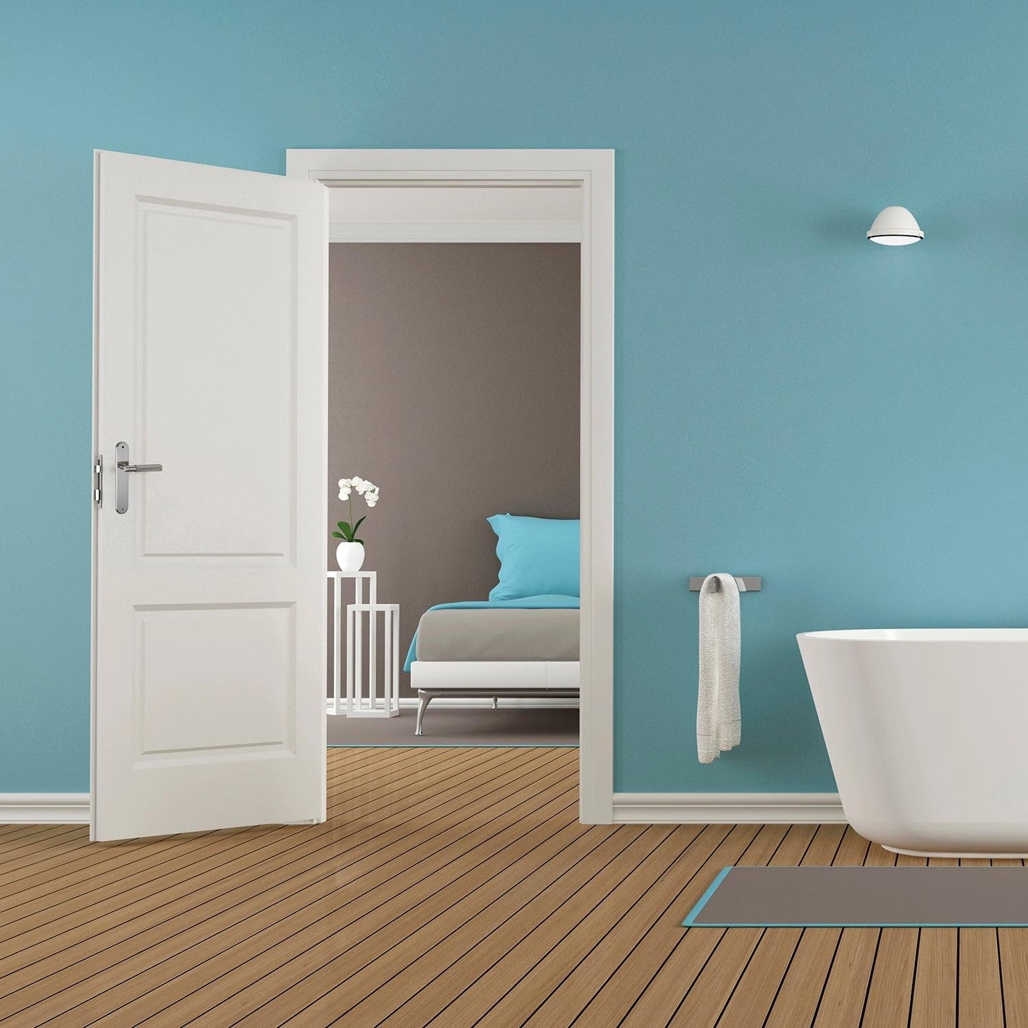 Manilla de Puerta Interior Placa Ovalada MRS-510 PS, Fabricada en Zamak, Acabado Latonado Satinado, Diseño Ergonómico y Moderno para Madera (250x48mm) - Ferretería y Bricolaje.
