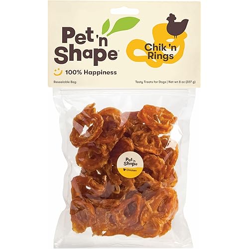 Pet 'n Shape Chik 'n Rings Jerky Dog Treats - 8 Ounce