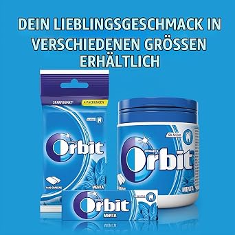 ORBIT No Sugar Chewing Gum Mint