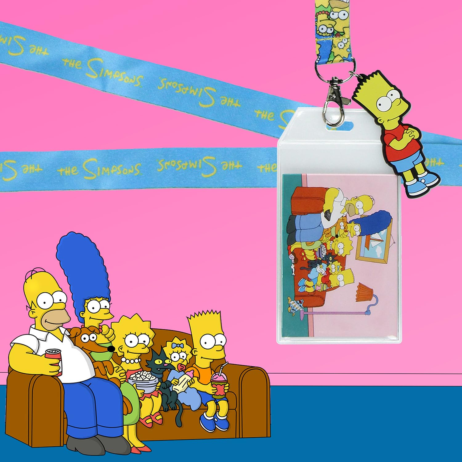 Amazon.com: The Simpsons Lanyard Family Time Breakaway Reversible