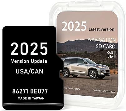 2026 Latest Navigation SD Card Update Compatible for Toyota Tacoma,RAV4,Highlander,4Runner,Tundra, Camry,Sienna,Avalon,Prius,Corolla Accessories- GPS Navigation Map SD Card Update USA/Canada