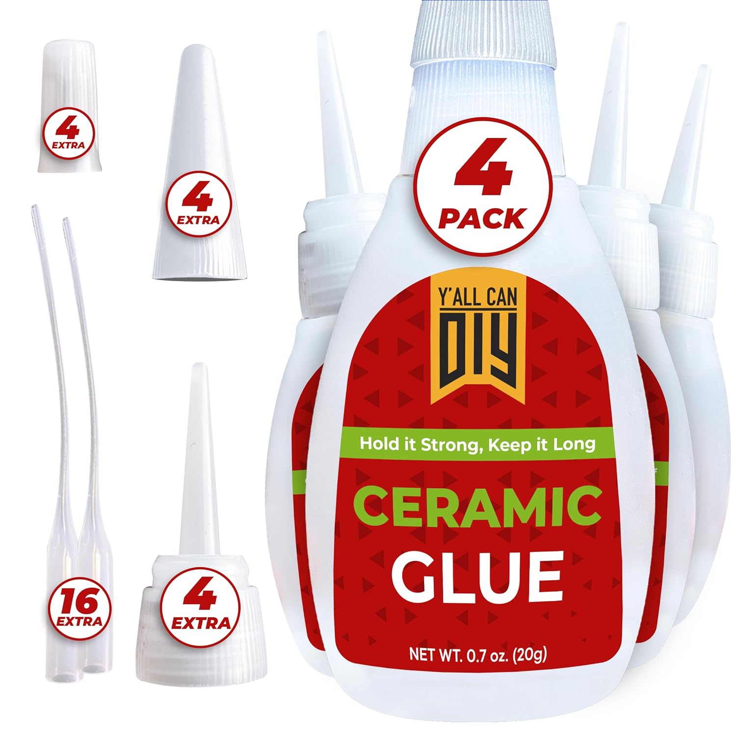 Y'allCanDiy Super Glue for Metal 1 Pk x .7 Oz. (20g)– High-Strength Formula, Instant Bond for Stainless Steel, Aluminum, Jewelry, Glass & Crafts, Waterproof, Precision Tip for Easy Control