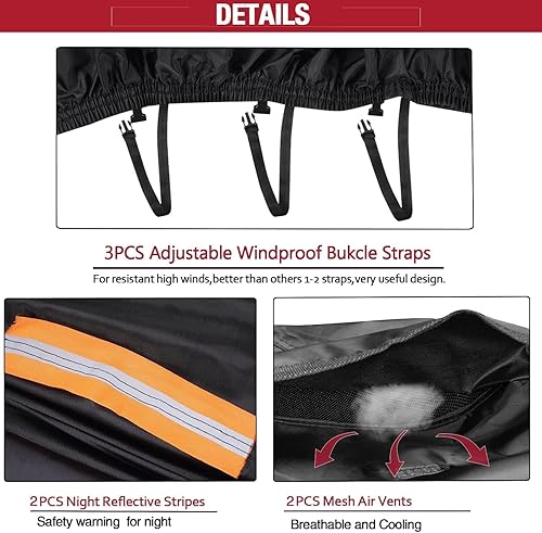 Miniatura 3 de ClawsCover Trike - Fundas impermeables para exteriores, poliéster resistente al desgarro, 3 ruedas, cubierta de motocicleta apta para HarleyHonda y