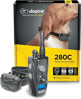Dogtra 280C Waterproof E-Collar, 127-Level Precise Control LCD Screen, ½-Mile Dog Training Collar with Remote