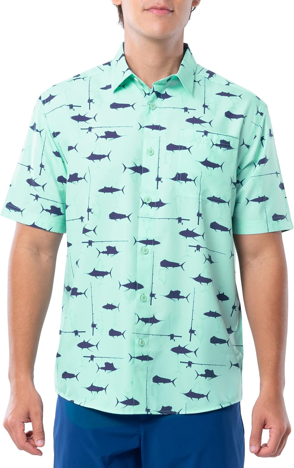 Guy Harvey Men's Short Sleeve Performance Fishing Shirt