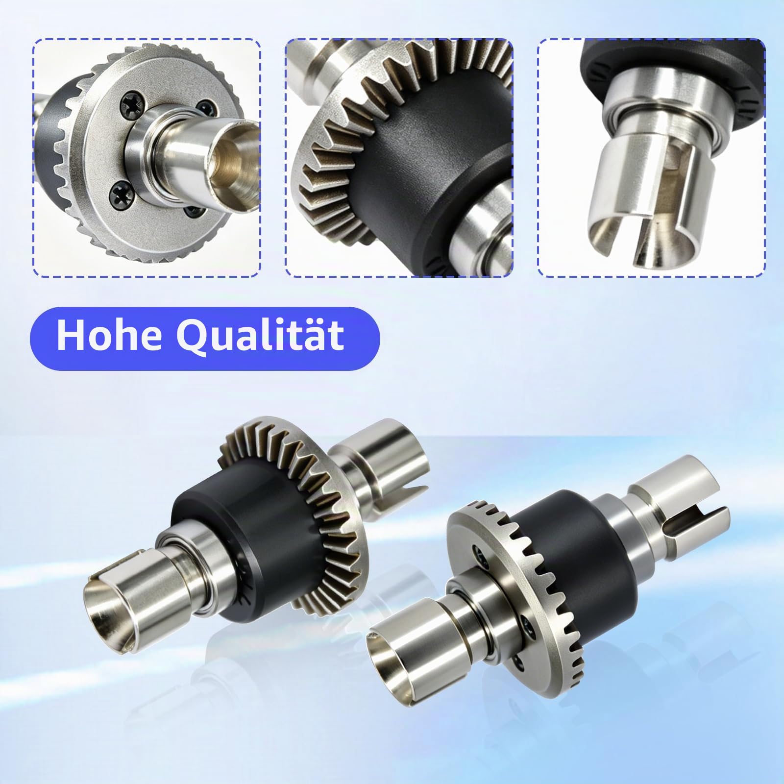 RC Auto-Differential für MJX Hyper Go 1/14 Maßstab 1/16 RC,Pulvermetallurgie Differentialersatz 16420Y (2 Stück)