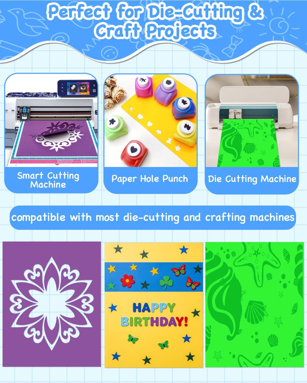 124PCS Colored Cardstock 8.5" x 11", 50 Assorted Construction Paper thumbnail
