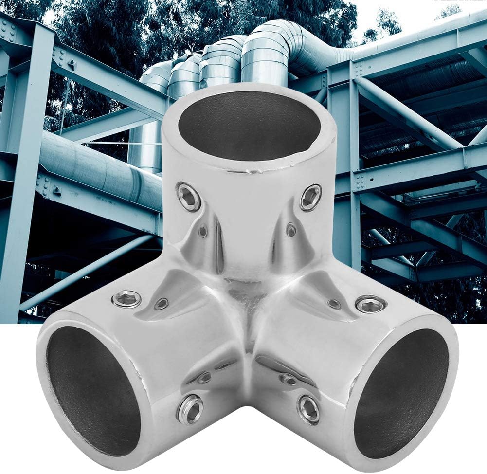 3 Way Stainless Steel Tube Connector 316 Three Way Pipe Fitting for Plumbing Industrial Marine Applications 1 Inch Diameter