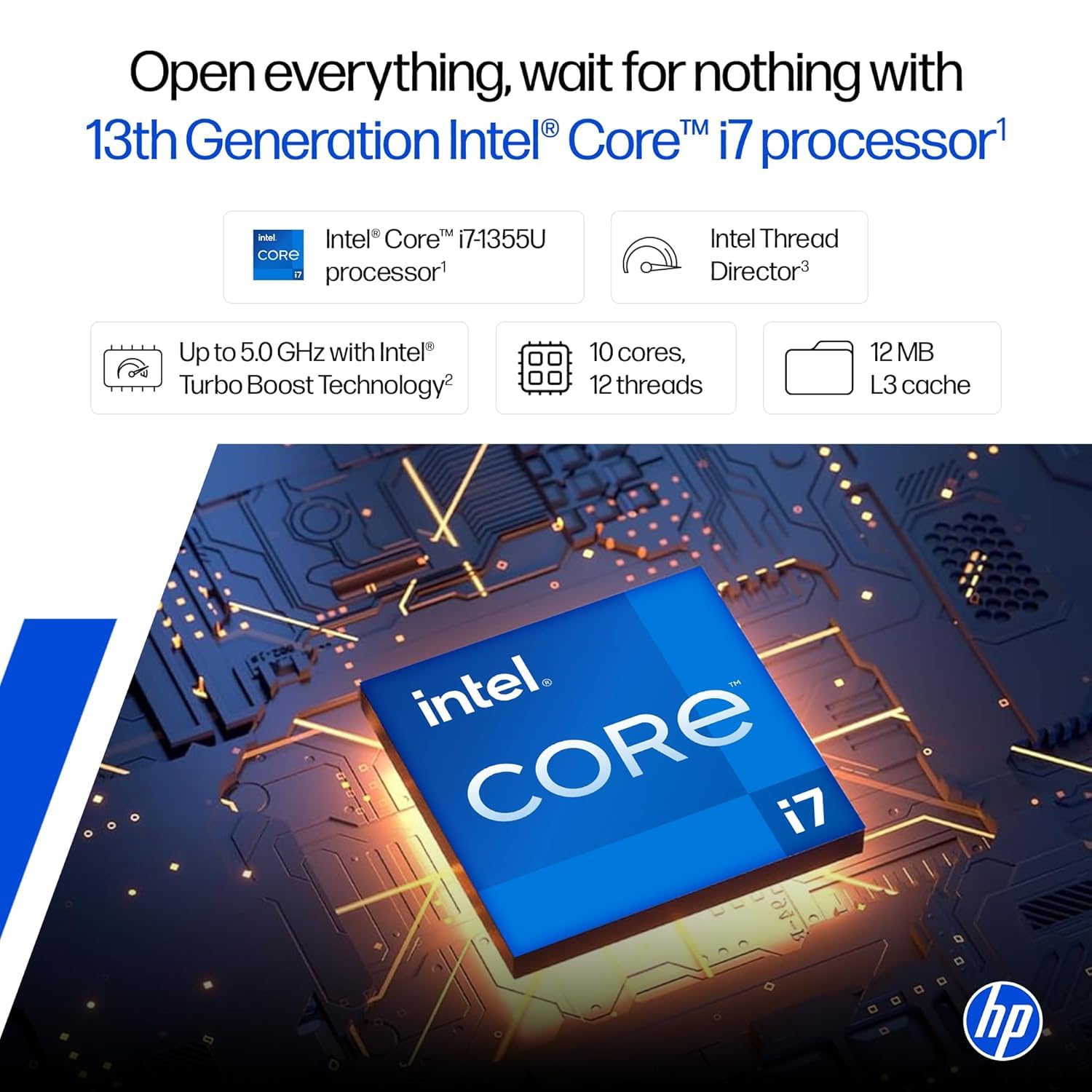 HP Premium EP Series (Intel 13th Gen Core i7-1355U, 16GB RAM, 512GB SSD, Win 11, MS Office 2024, Backlit KB, FHD Camera, 14''/35.6cm Anti-Glare Micro-Edge Display, Lightweight 1.4kg, Silver) EP0159TU — Amazon image 2