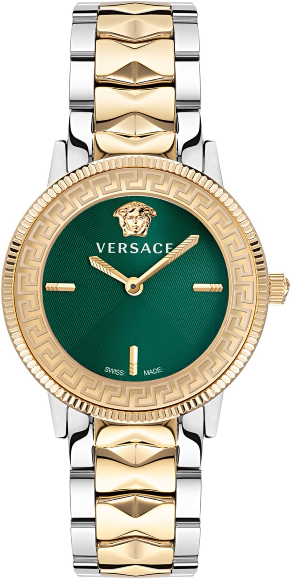 Versace V-Tribute 36 mm Green Dial Women Analog Watch- VE2P00522