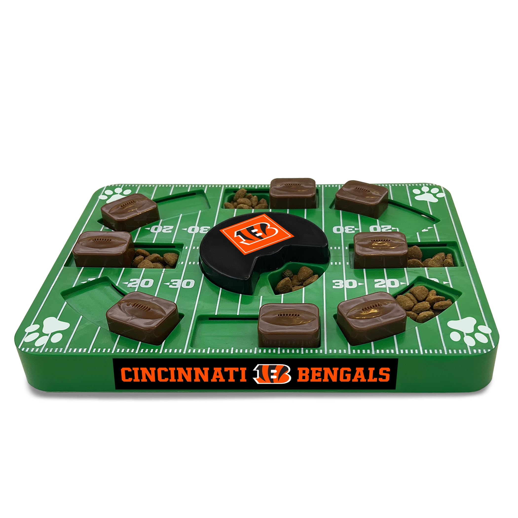Pets First NFL Cincinnati Bengals Puzzle Toy for Dogs, Slow Feeder Board for Pets, Interactive Doggie Treat Toy
