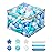 MoonxHome 200pcs Star Ball Pit Balls for Toddlers, BPA Free Crush Proof Plastic Toy Balls for Ball Pit, Children\'s Pool Water Toys, White Blue Green