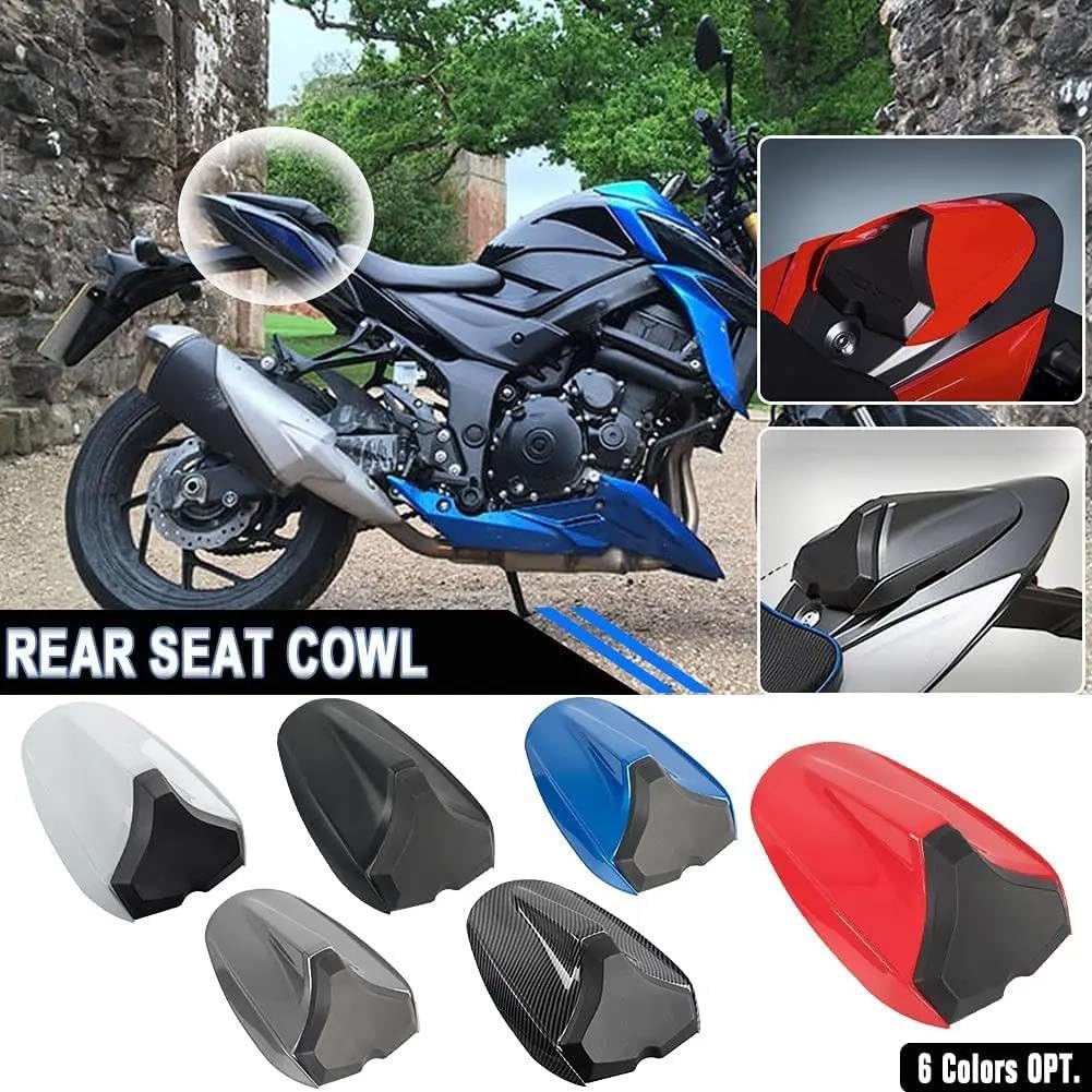 Moto Carenatura Cappuccio Copertura di Sede Cowl Passeggero Posteriore Carenatura per Suzuki per GSX-S per GSXS 750 per GSXS750 per GSX-S750 2017-2022 Fodere per sedili Moto(Matte Black)