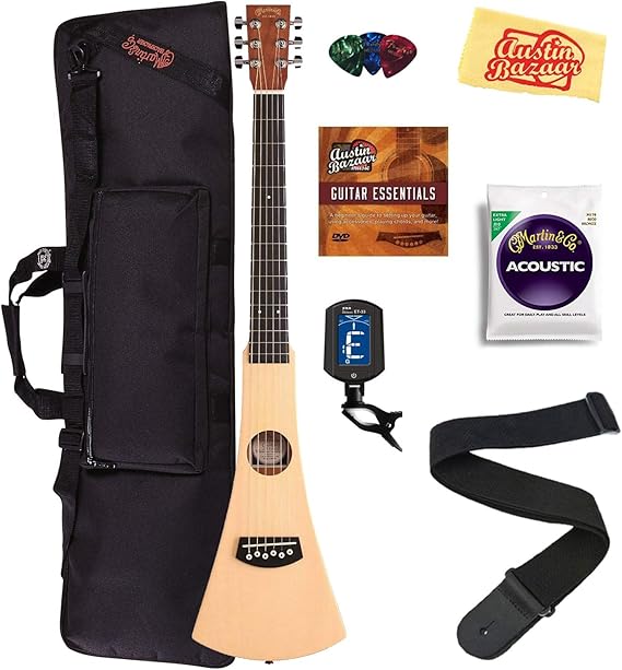 Martin Steel String Backpacker Travel Guitar Bundle with