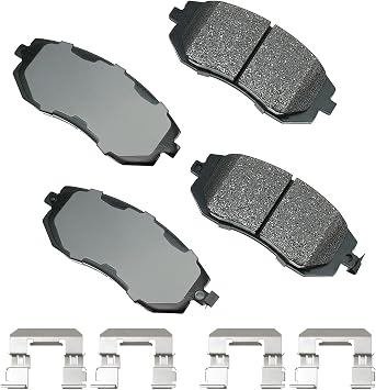Akebono-ACT929A Ultra-Premium Ceramic Front Disc Brake Pads, GREY
