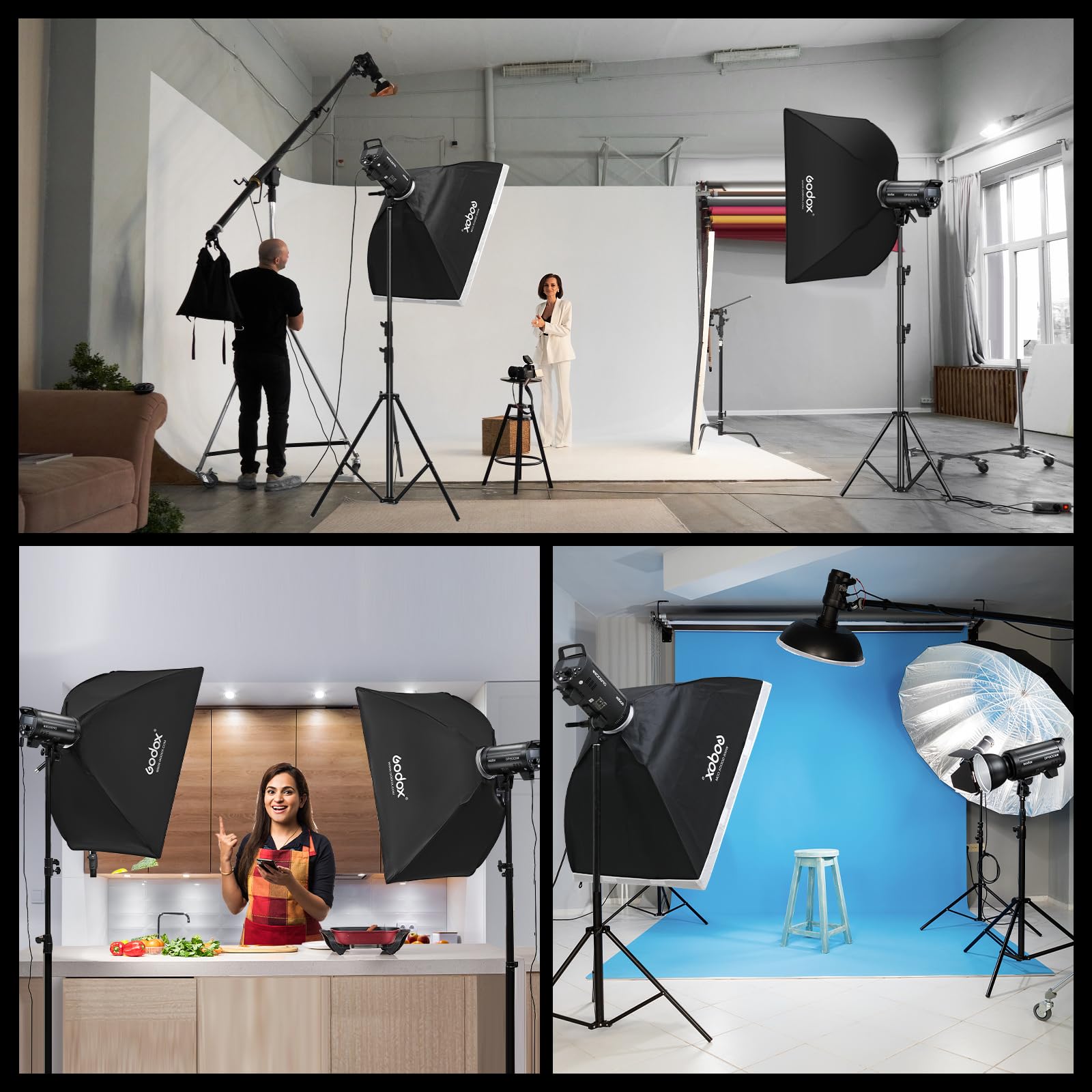 Amazon.com : Godox 2 Pack DP1000III-V DP1000IIIV Studio Flash Kit 